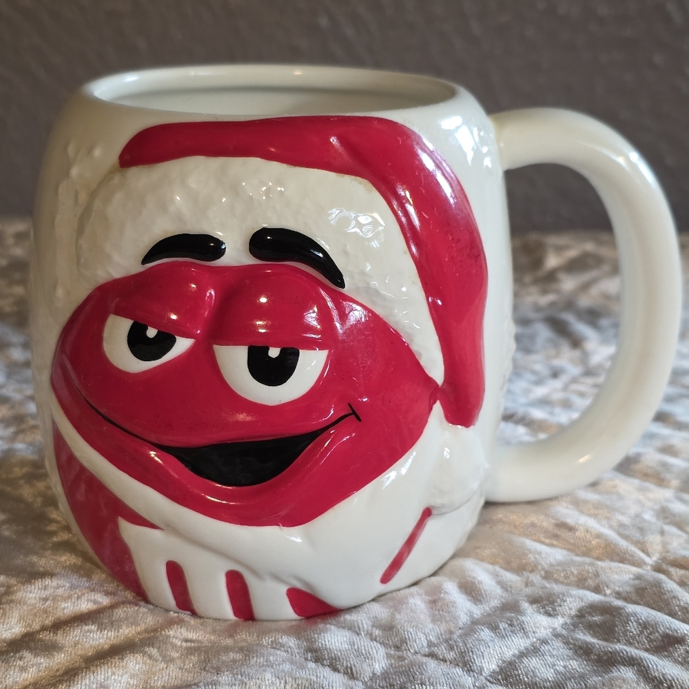 M&M Red and White Santa Mug